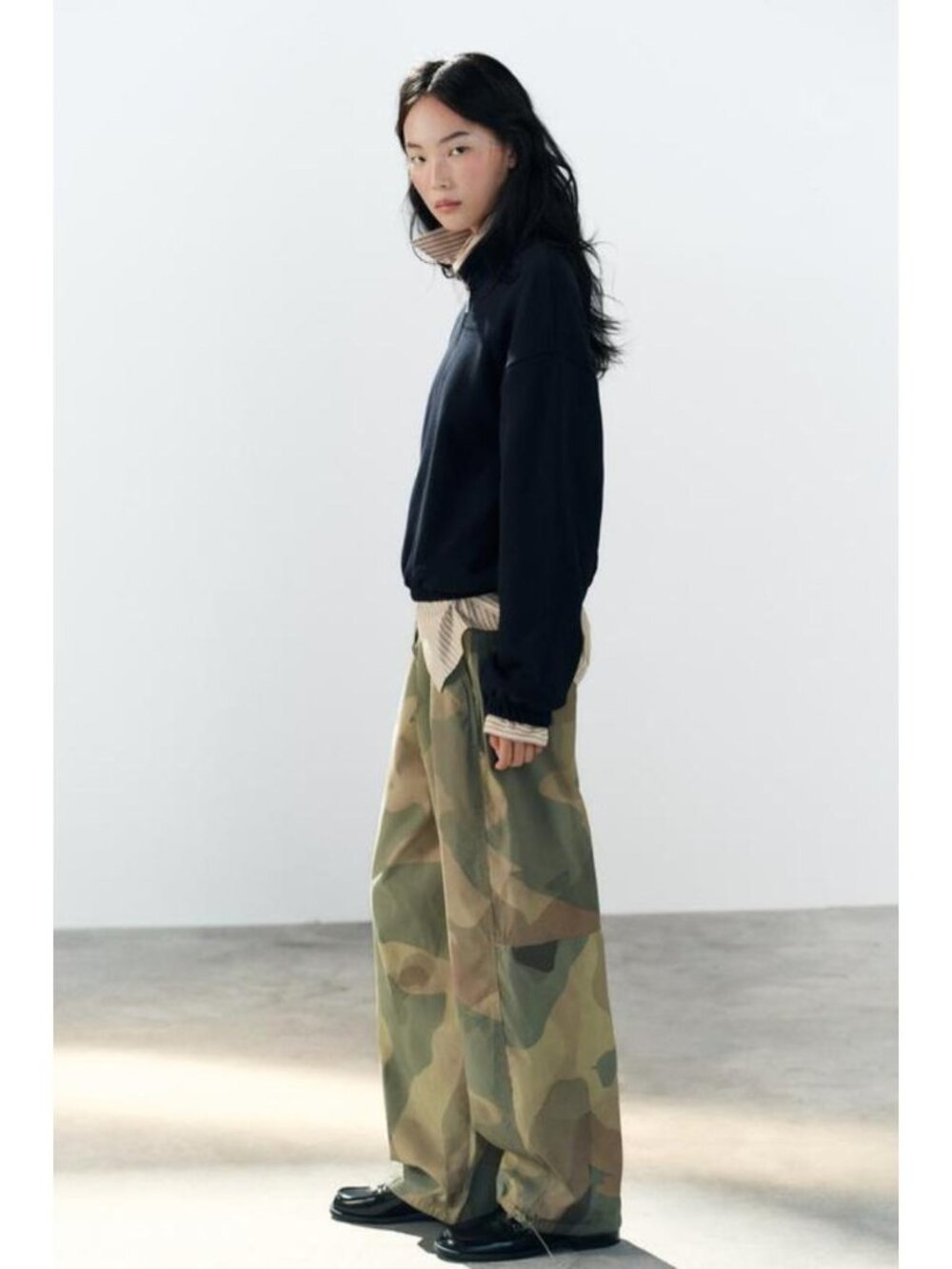 ZARA PRINTED WIDE-LEG DRAWSTRING PANTS 6688/212/505